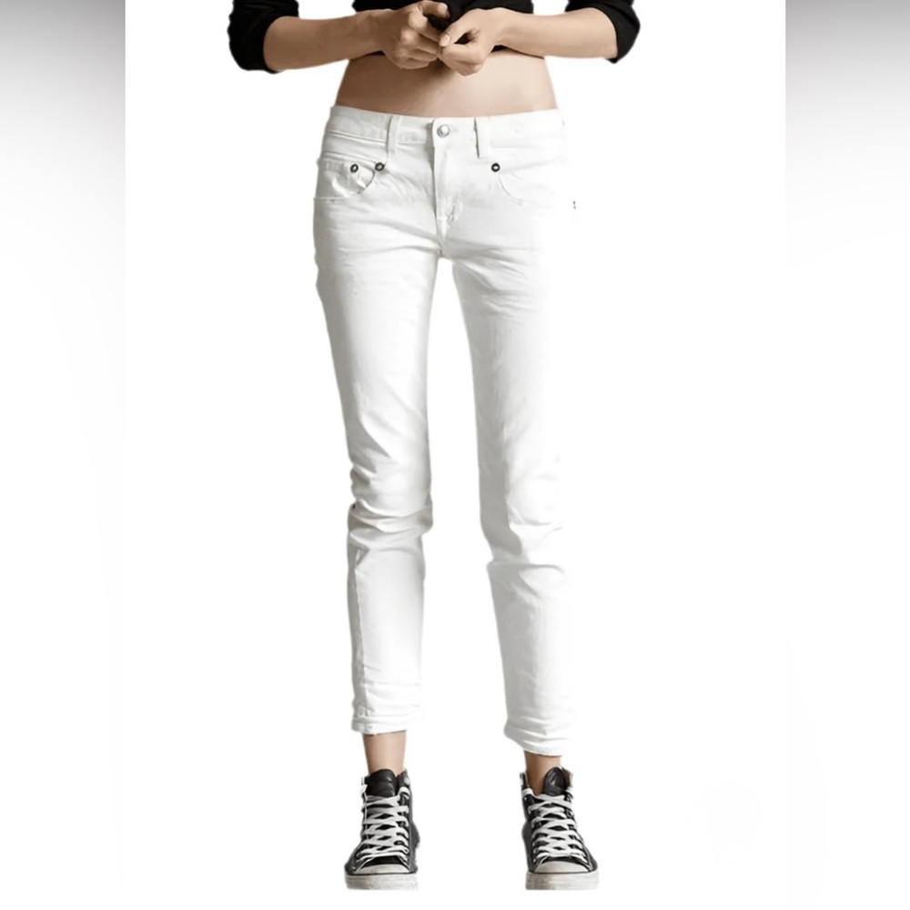 R13 - Boy Skinny Jeans in White Riot - Size 30